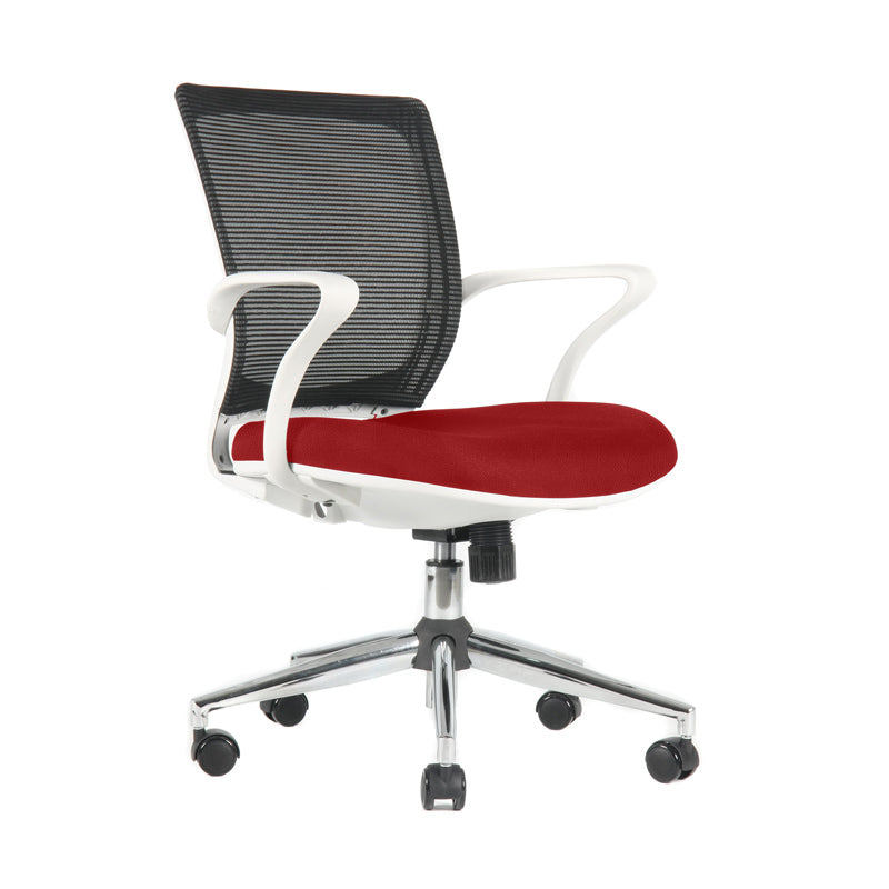 Silla TURIN Basic Marco blanco Base cromada Tela